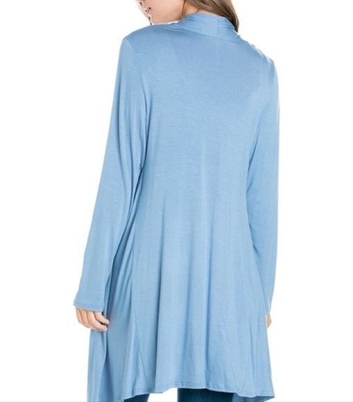 AZULES brown long sleeve open front cardigan cover up Size Large NWT - Picture 2 of 2